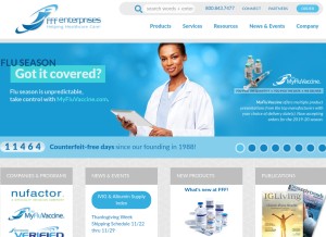 How fffenterprises.com looks like on a tablet such as an iPad.