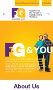 How fglife.com looks like on a mobile device such as an iPhone.