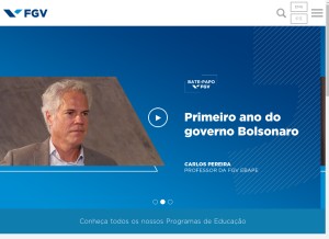 How fgv.br looks like on a tablet such as an iPad.