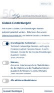 How fh-kiel.de looks like on a mobile device such as an iPhone.