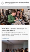How fh-zwickau.de looks like on a mobile device such as an iPhone.