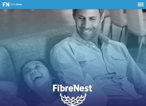 How fibrenest.com looks like on a tablet such as an iPad.