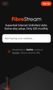 How fibrestream.ca looks like on a mobile device such as an iPhone.