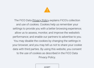 How fico.com looks like on a tablet such as an iPad.