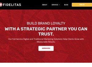 How fidelitas.co looks like on a tablet such as an iPad.