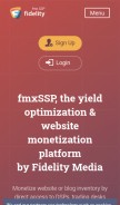 How fidelity-media.com looks like on a mobile device such as an iPhone.