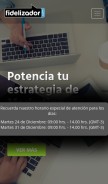 How fidelizador.com looks like on a mobile device such as an iPhone.