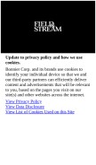 How fieldandstream.com looks like on a mobile device such as an iPhone.