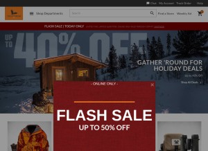How fieldandstreamshop.com looks like on a tablet such as an iPad.