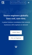How fieldengineer.com looks like on a mobile device such as an iPhone.
