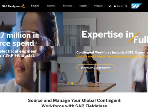 How fieldglass.com looks like on a tablet such as an iPad.