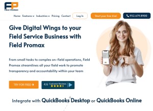 How fieldpromax.com looks like on a tablet such as an iPad.