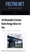 How fieltro.net looks like on a mobile device such as an iPhone.