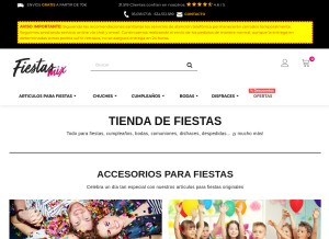 How fiestasmix.com looks like on a tablet such as an iPad.