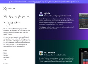 How figure53.com looks like on a tablet such as an iPad.