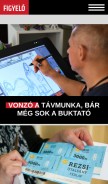 How figyelo.hu looks like on a mobile device such as an iPhone.