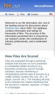 How file.net looks like on a mobile device such as an iPhone.