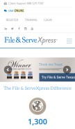 How fileandservexpress.com looks like on a mobile device such as an iPhone.