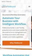 How filebound.com looks like on a mobile device such as an iPhone.