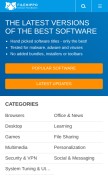 How filehippo.com looks like on a mobile device such as an iPhone.