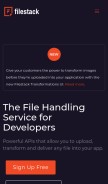 How filepicker.io looks like on a mobile device such as an iPhone.