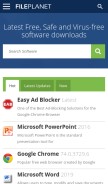 How fileplanet.com looks like on a mobile device such as an iPhone.