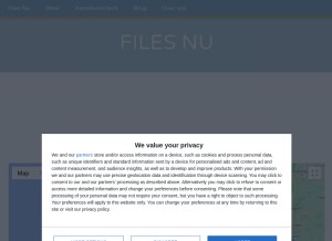 How filesnu.nl looks like on a tablet such as an iPad.