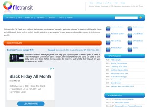 How filetransit.com looks like on a tablet such as an iPad.