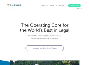 How filevine.com looks like on a tablet such as an iPad.