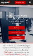 How filewave.com looks like on a mobile device such as an iPhone.