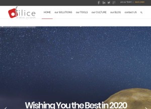 How filice.com looks like on a tablet such as an iPad.