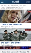 How film.tv looks like on a mobile device such as an iPhone.