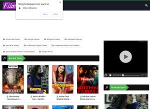 How filmbyhd.blogspot.com looks like on a tablet such as an iPad.