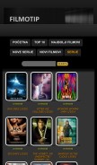 How filmotip.com looks like on a mobile device such as an iPhone.