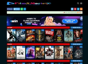 How filmxmovie.com looks like on a tablet such as an iPad.