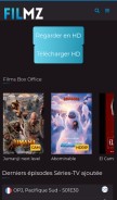How filmz.info looks like on a mobile device such as an iPhone.