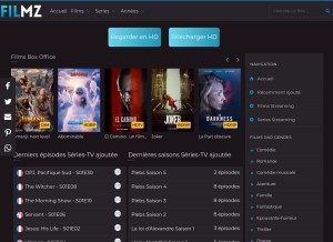 How filmz.info looks like on a tablet such as an iPad.