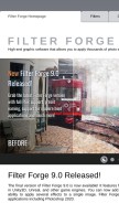 How filterforge.com looks like on a mobile device such as an iPhone.