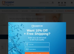 How filtersfast.com looks like on a tablet such as an iPad.