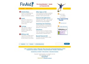 How finaid.org looks like on a tablet such as an iPad.