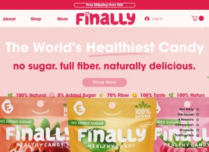 How finallycandy.com looks like on a tablet such as an iPad.
