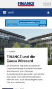 How finance-magazin.de looks like on a mobile device such as an iPhone.