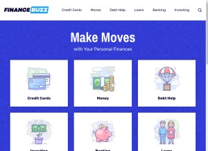 How financebuzz.com looks like on a tablet such as an iPad.