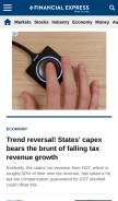 How financialexpress.com looks like on a mobile device such as an iPhone.