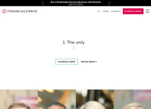 How financialforce.com looks like on a tablet such as an iPad.