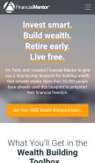 How financialmentor.com looks like on a mobile device such as an iPhone.