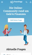 How finanzfrage.net looks like on a mobile device such as an iPhone.