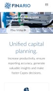 How finario.com looks like on a mobile device such as an iPhone.