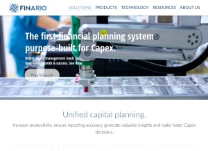 How finario.com looks like on a tablet such as an iPad.