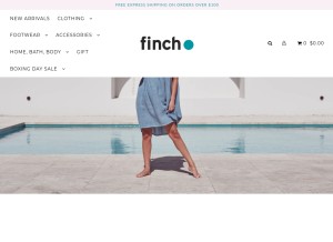 How finchmargaretriver.com looks like on a tablet such as an iPad.